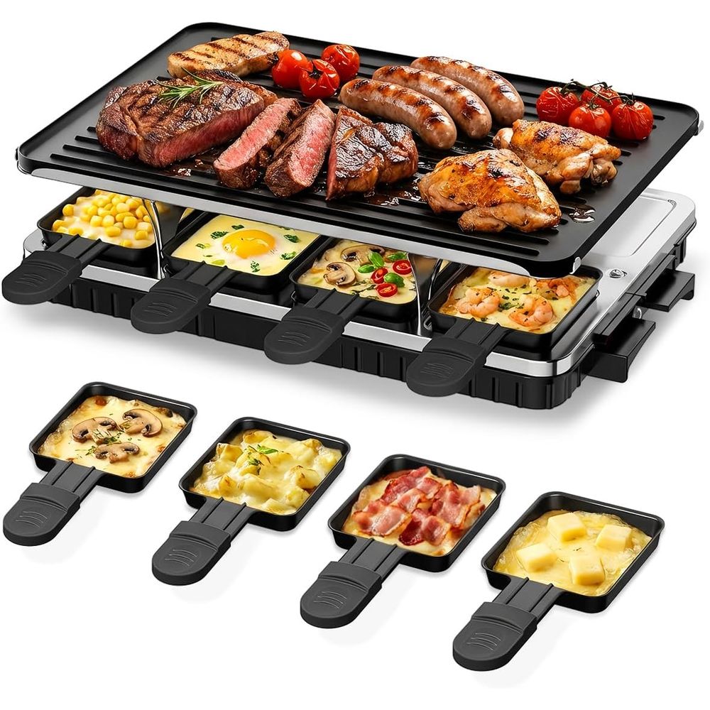 Raclette Grill Table - Электрический гриль-раклетница 2-в-1: корейский гриль для