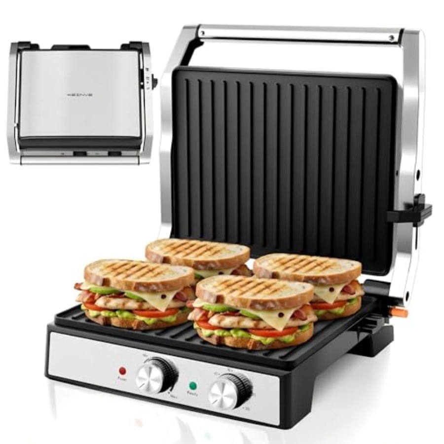 Sandwich Press Grill - Сэндвичница-пресс Panini с функцией установки температуры