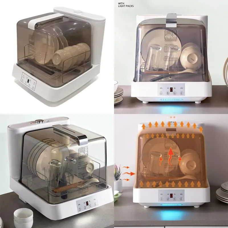 Kitchen Appliances Countertop - Портативная мини-посудомоечная машина: прозрачная, настольная, умная,