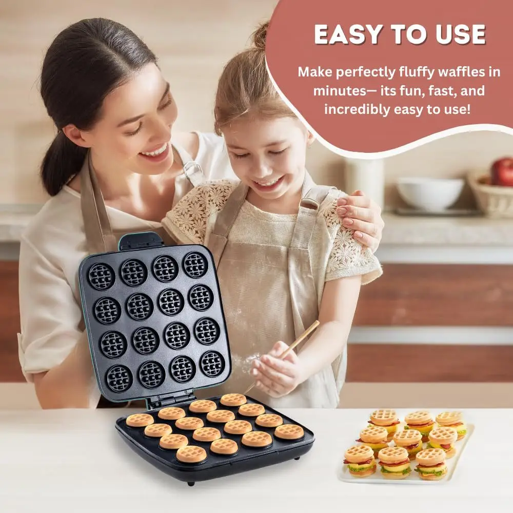 Sandwich Press Grill - Вафельница на 16 отверстий, быстрый нагрев,