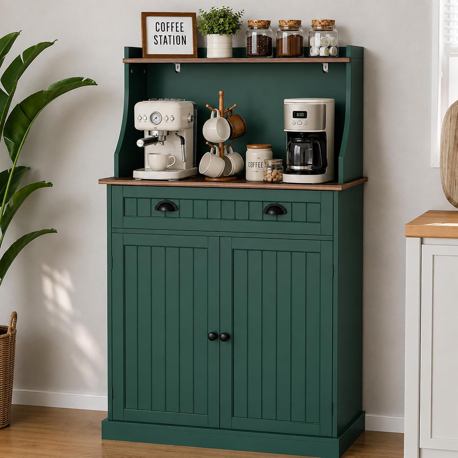Kitchen Appliances Green - Зеленый шкаф для хранения микроволновой печи