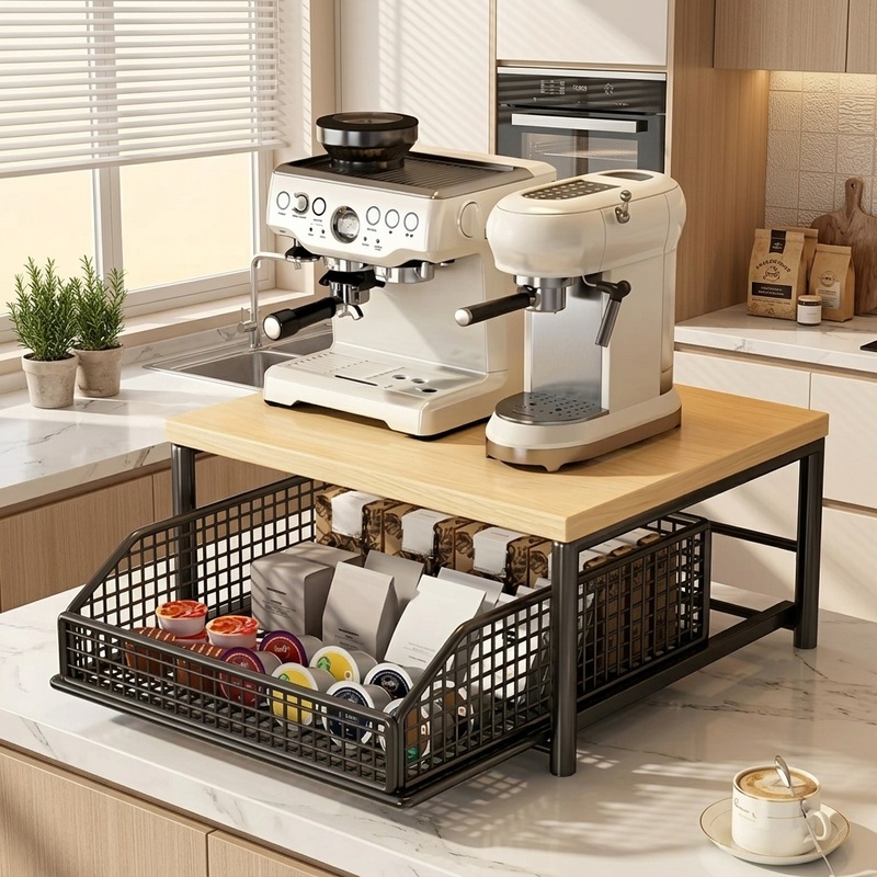 Kitchen Appliances Countertop - Современная подставка для микроволновой печи, органайзер