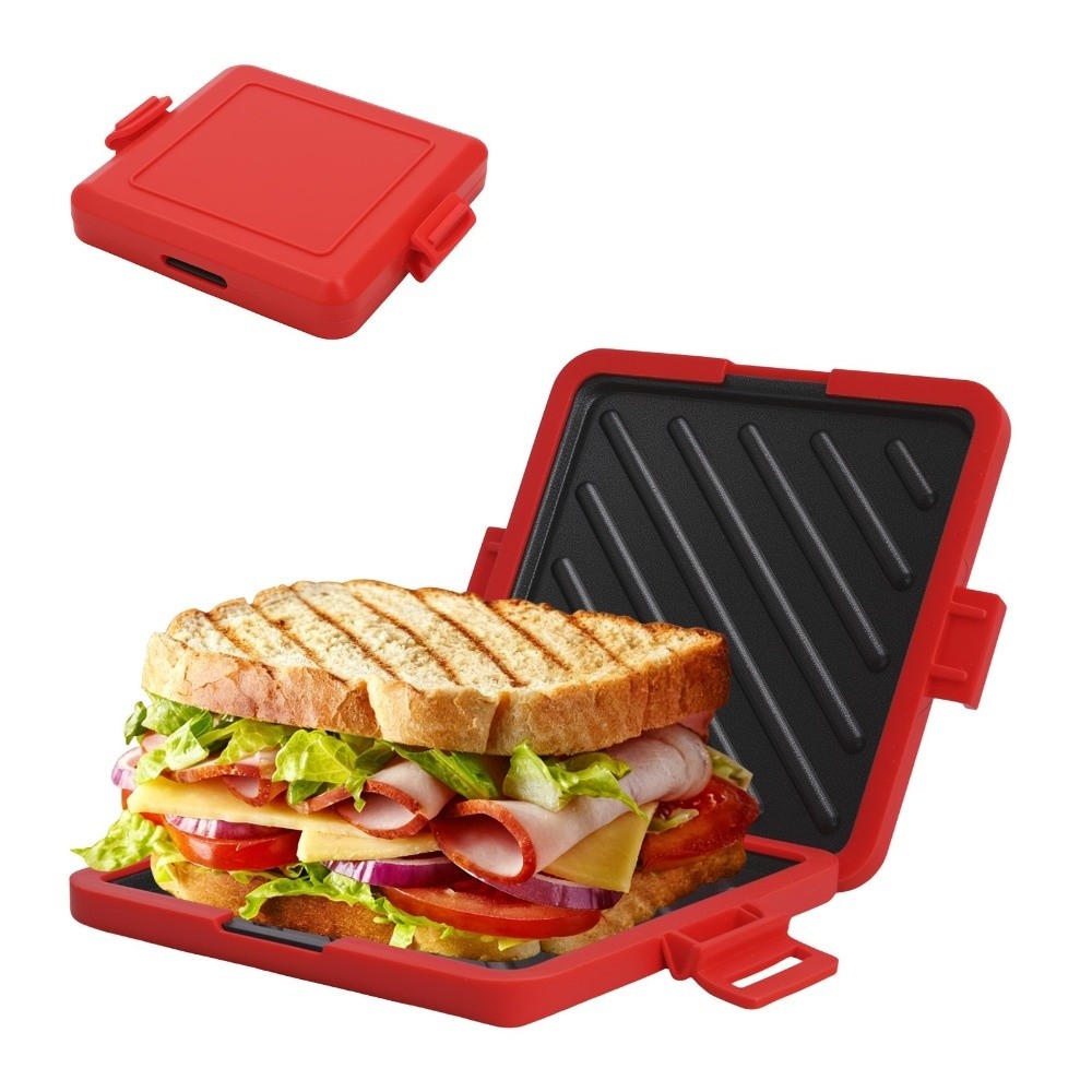 Sandwich Press Grill - Съемная микроволновая сэндвичница с двусторонним антипригарным