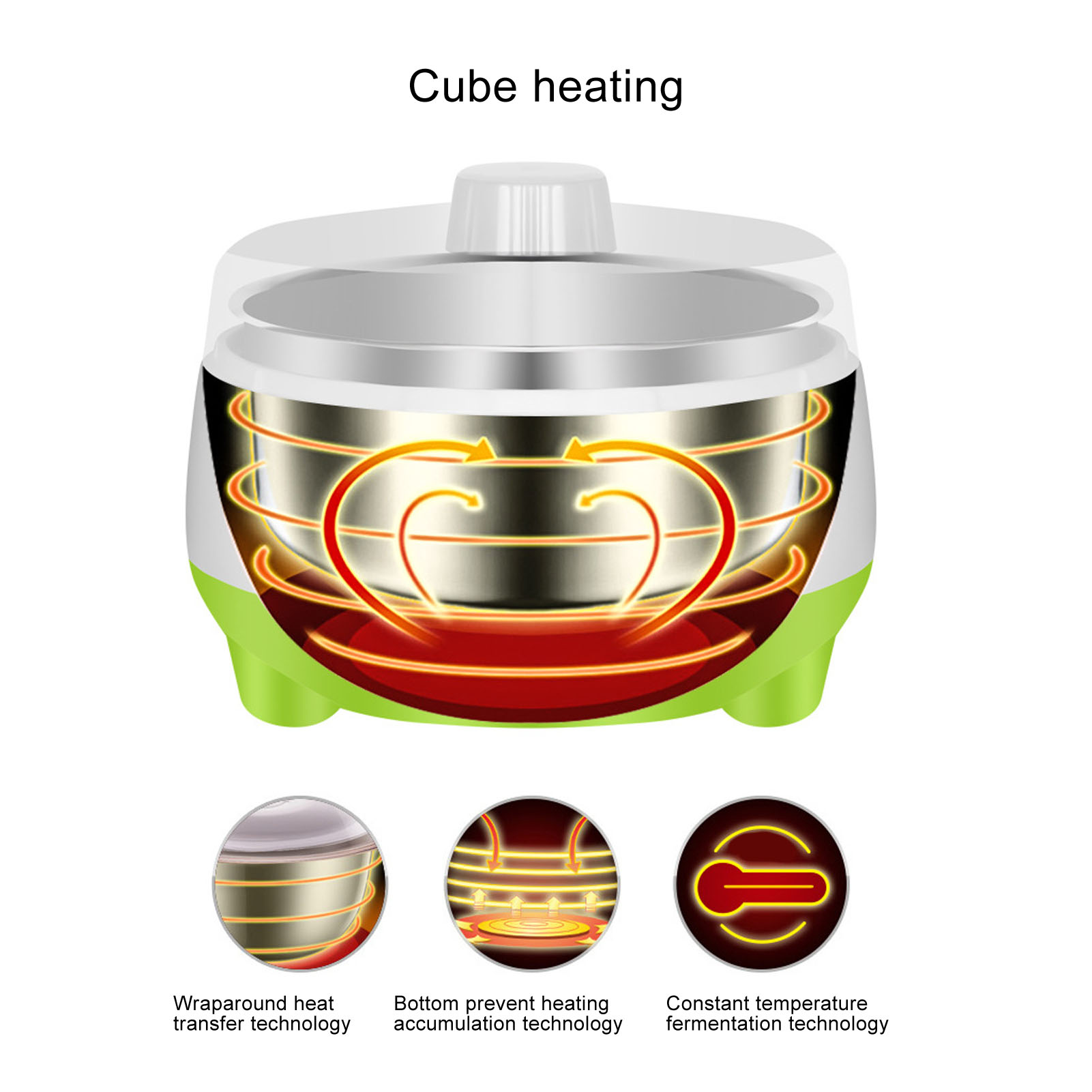 Kitchen Appliances Green - Компактная машина для приготовления йогурта из
