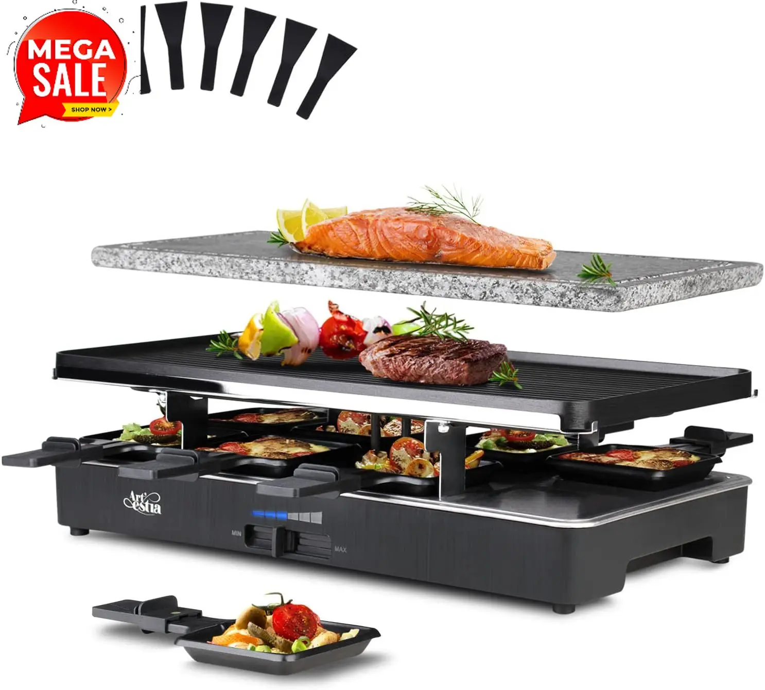 Электрический гриль-рацлетт мо – обзор и цена Raclette Grill Table